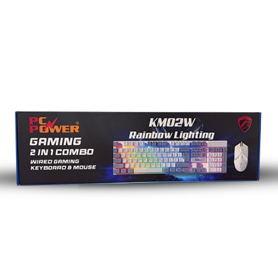 PC POWER KMO2W WIRED GAMING KEYBOARD & MOUSE COMBO