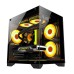 PC POWER OCEAN VIEW BK M-ATX GAMING CASING WITH 7 ARGB FAN and 350W POWER SUPPLY