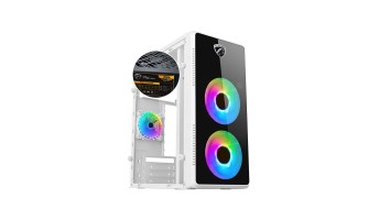 PC POWER PULSE FIRE X2 WH CASING WITH 3 FANS and 200W POWER SUPPLY