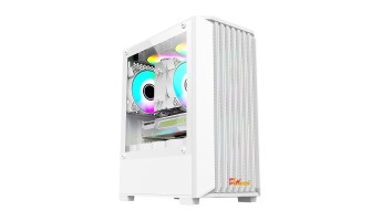 PC POWER WHITE BREEZE MESH GAMING CASING WITH PSU