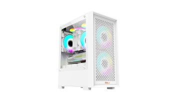 PC POWER WHITE FLOW MESH X2 GAMING CASING WH WITH PSU