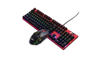 PC POWER RGB MECHANICAL KEYBOARD & GAMING LUMINOUS MOUSE