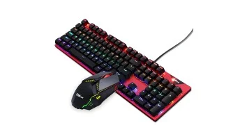 PC POWER RGB MECHANICAL KEYBOARD & GAMING LUMINOUS MOUSE
