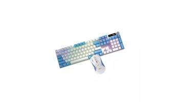 PC Power Fury Combo WH RGB RED Switch Mechanical Gaming Keyboard AND Mouse Combo