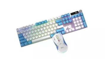 PC Power Fury Combo WH RGB RED Switch Mechanical Gaming Keyboard AND Mouse Combo