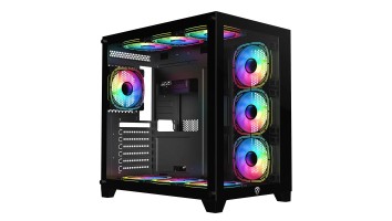 PC Power ICEBERG V2 Black With 650W PSU AND 10 FANS Gaming Case