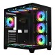 PC Power ICEBERG V3 Black With 650W PSU AND 10 FANS Gaming Casing