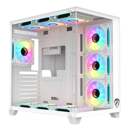PC Power ICEBERG V3 White Gaming Casing With 10 FANS