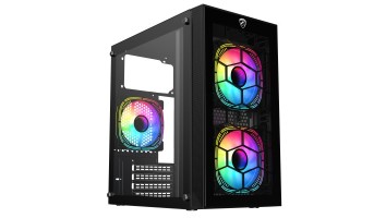 PC Power Spider Web Crystal Mini BK Gaming Case