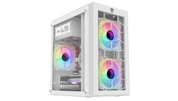 PC Power Spider Web Crystal Mini WH Gaming Casing With 230W PSU 