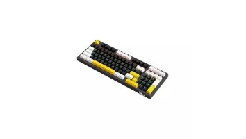 PC POWER K98 Gaming RGB Mechanical Keyboard (Black & White + Yellow)
