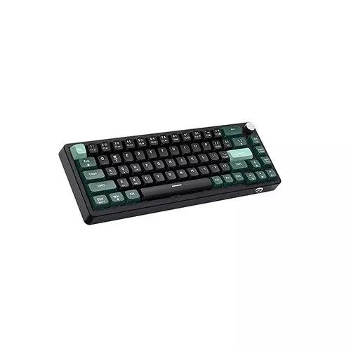 PC Power K68 TRI-MODE RGB Mechanical Keyboard (Keycap Black, Green, Cyan) Red Switch
