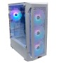 PC Power PP-GS2401 WH Flow White Light Mesh Desktop Gaming Casing