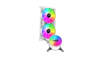 PCCOOLER GI-CX240 240MM ARGB AIO LIQUID CPU COOLER (WHITE)