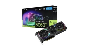 PNY GeForce RTX 5060 Ti 16GB EPIC-X RGB Overclocked Triple Fan GDDR7 Graphics Card