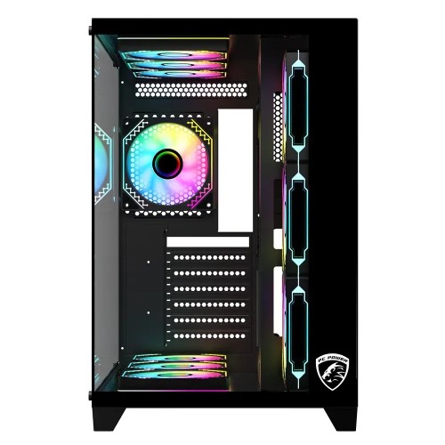 PC Power ICEBERG V3 Black With 650W PSU AND 10 FANS Gaming Casing