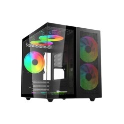  REVENGER DUO DYNAMIC FULL-VIEW MINI-TOWER ATX CASE (BLACK)
