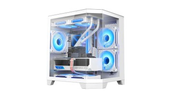 Revenger Air Box Mini ARGB Mid-Tower Gaming Desktop Case (White)