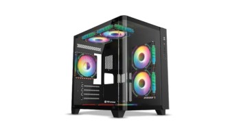 Revenger Air Tank Mini 5 ARGB Infinity Fans Black Gaming Casing (Tempered Glass Curved Window)