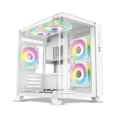 Revenger Air Tank Mini 5 ARGB Infinity Fans White Gaming Casing (Tempered Glass Curved Window)