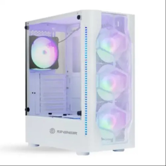Revenger HAWA Mid Tower ATX RGB Gaming Case White