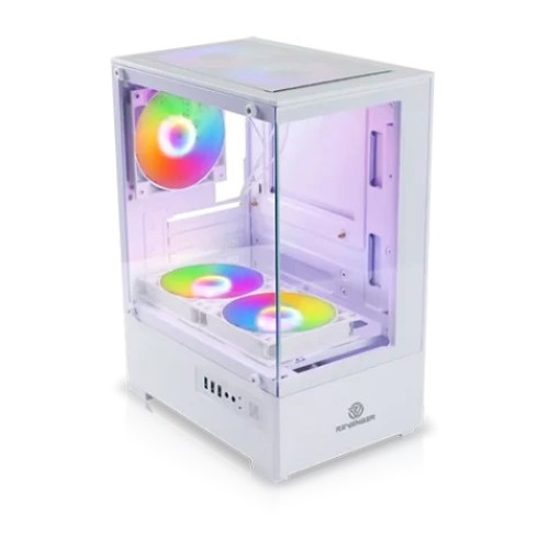 Revenger Ice Cool Mini Micro ATX Gaming Casing Controlled by Switch White