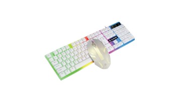 Revenger RKM-24G Suspension Seven Colour Light Game Set WH Keyboard & Mouse Combo