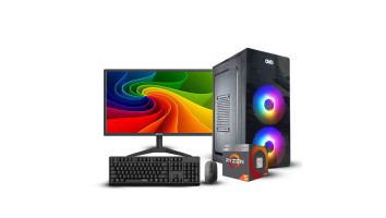 Ryzen 3 2200G Budget Gaming PC with 22 Inch Monitor
