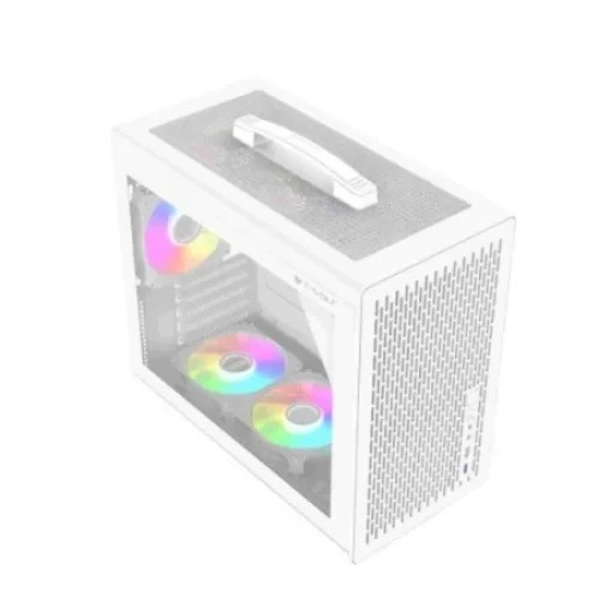 T-Wolf XPLENDER X5 BH ARGB M-ATX Portable Casing White