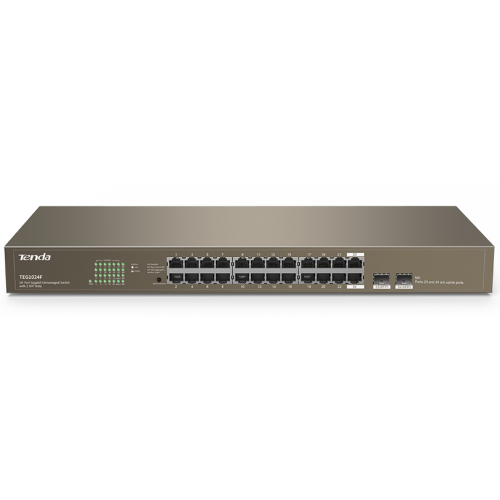 Tenda TEG1024F 24 Port Gigabit Unmanaged Switch With 2 SFP Port
