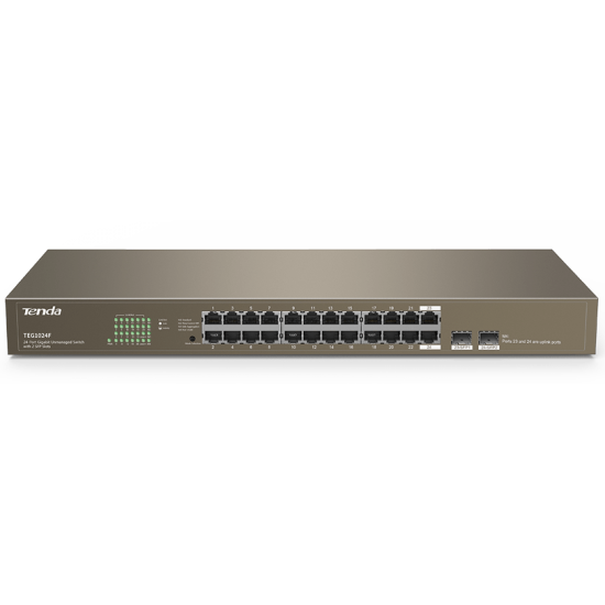 Tenda TEG1024F 24 Port Gigabit Unmanaged Switch With 2 SFP Port
