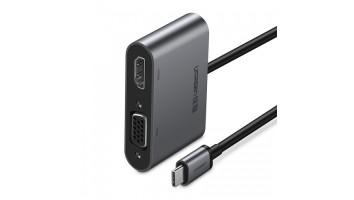 UGreen USB-C to HDMI+VGA Converter with PD Gray