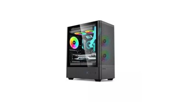 Value Top NUBIA21F3 Mini Tower Micro-ATX Gaming Case with Built-In 5 x ARGB Fan