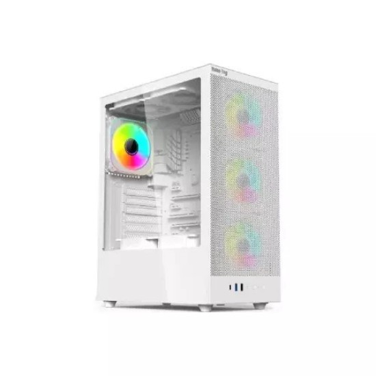 Value-Top AUNIX 81F4W ATX ARGB Gaming Case (White)