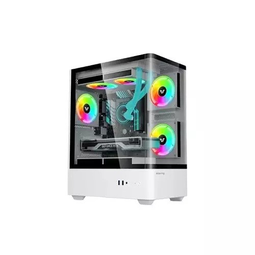 Value-Top NUBIA20F5W Full Tower Micro ATX White Gaming Case