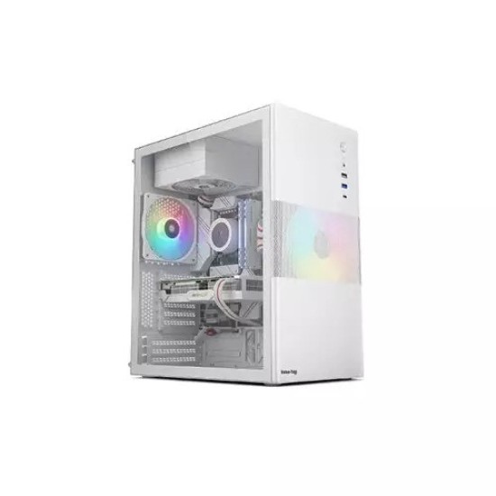 Value-Top T863 ARGB Micro ATX Case With 200w PSU (White)