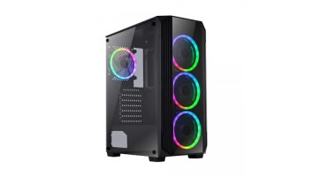 Xtreme XJOGOS 200-12 RGB Mid Tower Black ATX Gaming Casing