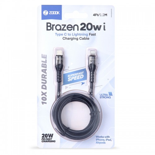 ZOOOK Brazen 20w i USB Type-C to Lightning Fast Charging Cable
