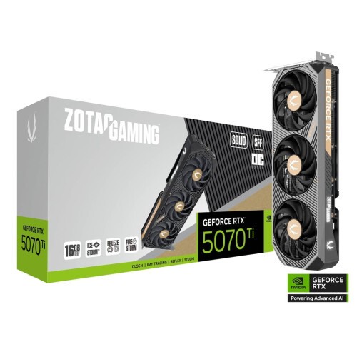 ZOTAC GAMING GeForce RTX 5070 Ti SOLID SFF OC 16GB GDDR7 Graphics Card