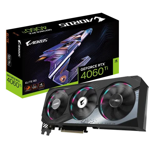 GIGABYTE AORUS GeForce RTX 4060 Ti ELITE 8G GDDR6 Graphics Card