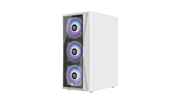 Revenger SHOCKWAVE Mid Tower ATX RGB Gaming Case White