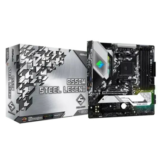 ASRock B550M Steel Legend AMD AM4 Micro-ATX Motherboard