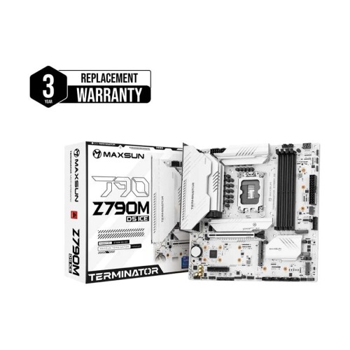 Maxsun Terminator Z790M D5 ICE White (Wi-Fi 6E) DDR5 Intel Motherboard