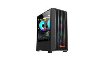 PC POWER DARK BREEZE MESH GAMING CASING BK WITH 3 ARGB FAN and 230W PSU