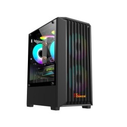 PC POWER DARK BREEZE MESH GAMING CASING BK WITH 3 ARGB FAN and 230W PSU