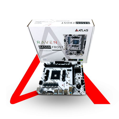 ATLAS RAVEN B450M Frost – Micro-ATX AM4 Motherboard