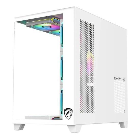 PC Power ICEBERG V3 White With 650W PSU AND 10 FANS Gaming Casing